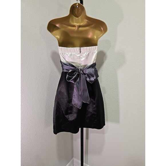 Babydoll Satin Y2K Whimsigoth Dark Romance Holiday Fairy Goth Strapless Dress 1 - Picture 4 of 7